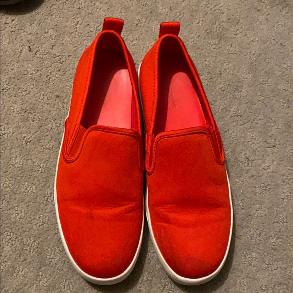 Cute Red Slip on Shoes!